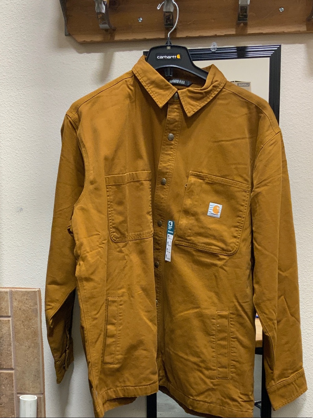 Carhartt Men’s Rugged Flex Fleece Lined Shirt Jacket